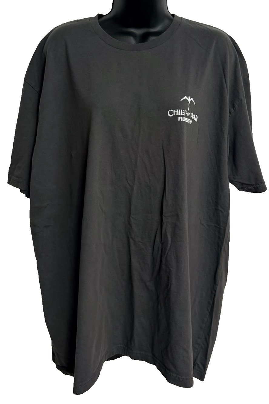 Chief Of War Film Crew T-Shirt Mens 3XL Dark Gray Graphic Tee Jason Mamoa Tee